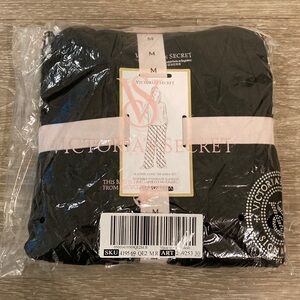 Victoria's Secret Black Flannel Pajama Set